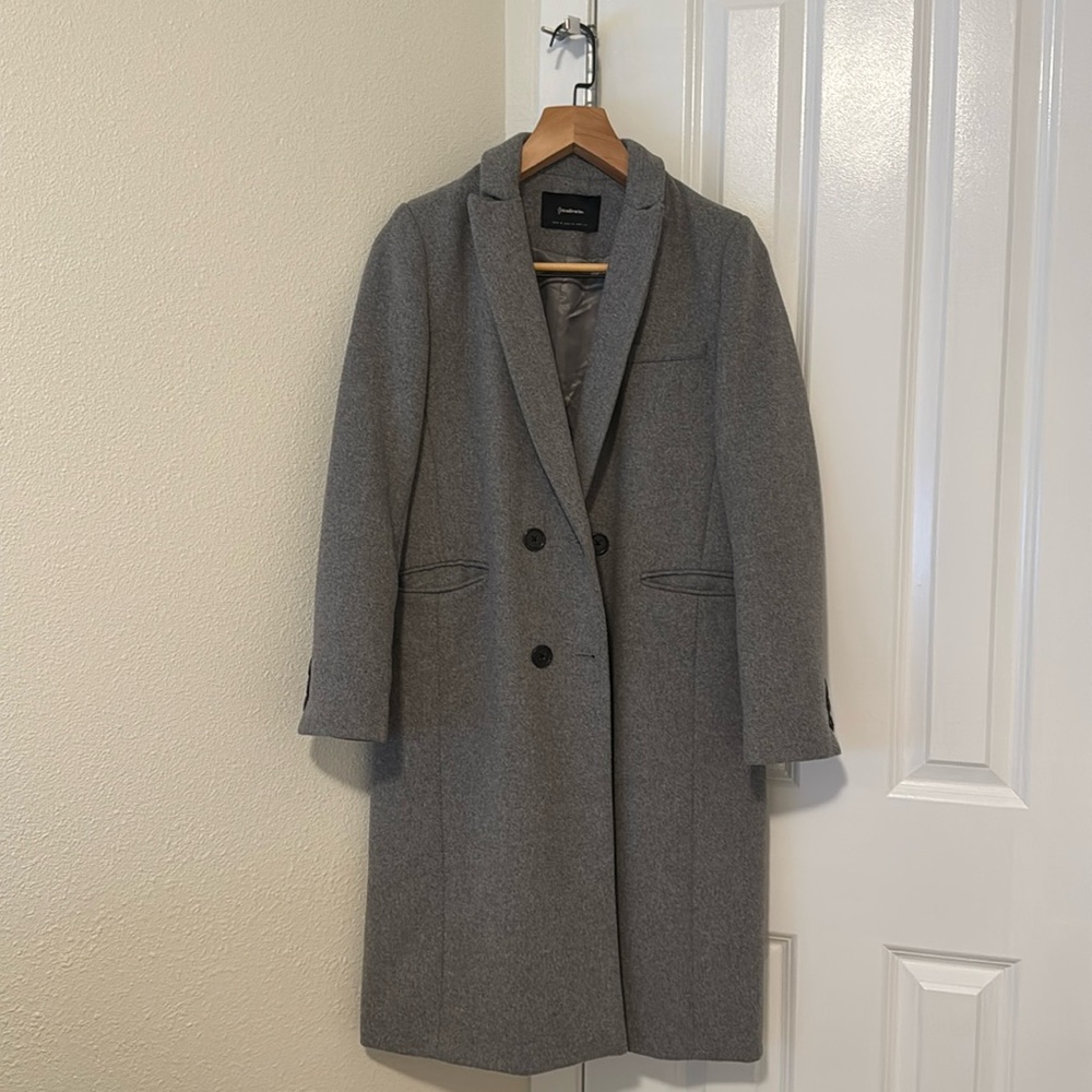 Gray Longline Coat sz M